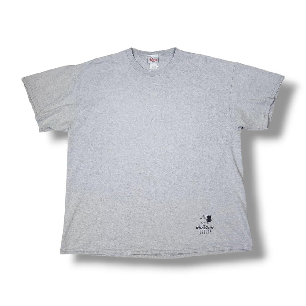 The Walt Disney‎ Studios Gray Heathered Crew Neck Vintage T-Shirt Size XXL USA